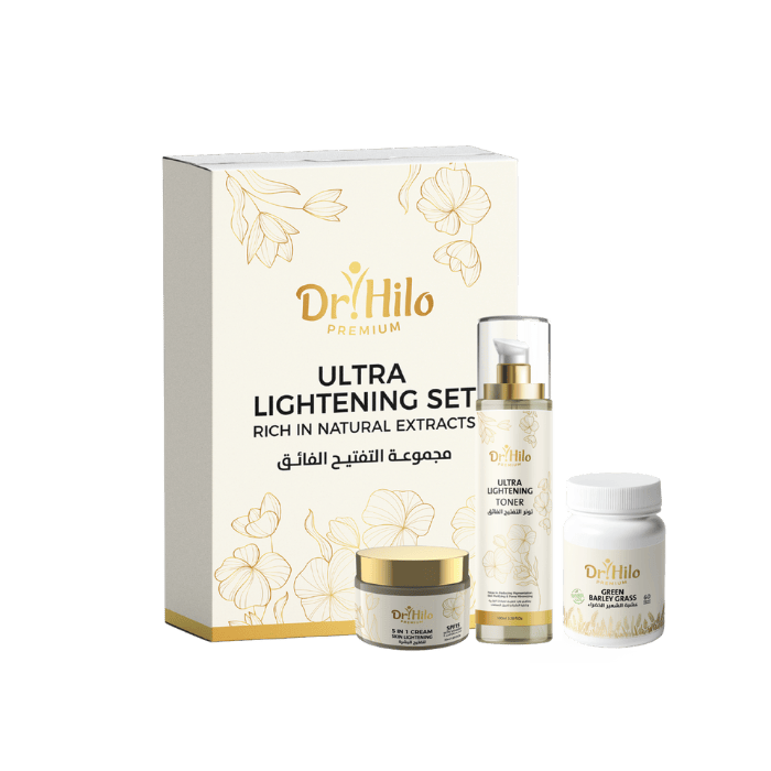 مجموعة التفتيح الفائق أفضل منتجات لـ تفتيح البشرة بطريقة مضمونة وفعالة ماء الورد لبان الذكر