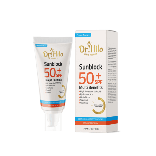 واقي الشمس بريميوم (الكريمي) +SPF50 مع الهيالورونيك أسيد